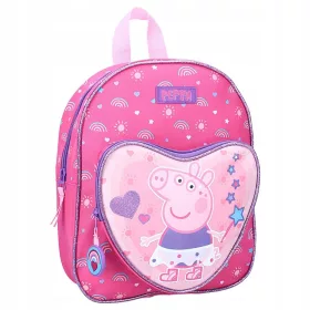    Zaino asilo monoscomparto Peppa Pig Vadobag per bambine Sfumature di rosa