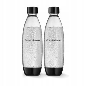    X2 BOTTIGLIE D'ACQUA SODASTREAM FUSE DA 1 L - NERE CONFEZIONE DA 2