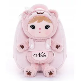  Zaino Metoo Pink Teddy Bear per bambino con nome