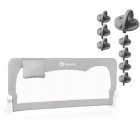    Ringhiera protettiva per letto Lionelo Hanna 66 x 150 cm grigia + protezione contatto presa GRIGIA 8x Lionelo