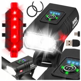    Illuminazione per bicicletta Cadro Lampade per bicicletta anteriore posteriore LED potente Cadro 1000 lm USB