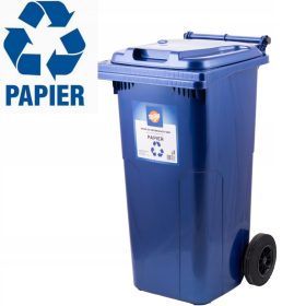   PATTUMIERA BLU CONTENITORE PER RACCOLTA RACCOLTA RIFIUTI 120L, CARTA ALTA
