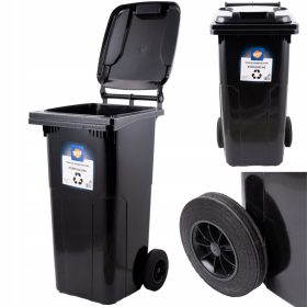   PATTUMIERA NERA 120L PER CONTENITORE RIFIUTI URBANI ALTA SEGREGAZIONE