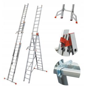  Scala Krause in alluminio 3 x 12 fino a 150 kg