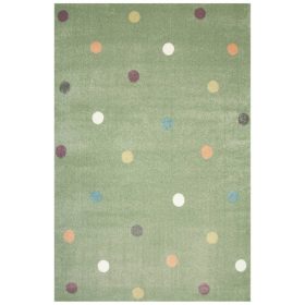  TAPPETO COLORATO A POIS VERDE OLIVA 120x170 cm