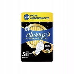    Always Ultra Secure Night Extra (taglia 5) Assorbenti igienici con ali, 20 pezzi