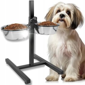    Set di due ciotole sospese in metallo Lupipets argento 1,8 l