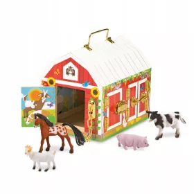    Casa delle bambole Melissa & Doug Fienile in legno con animali 26,5 cm