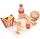  Set in legno Fast Food Hamburger Patatine fritte Bere prodotti alimentari