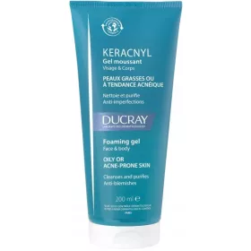 Gel Detergente Ducray Keracnyl per Pelli Impure, 200ml