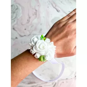    Bracciale Comunione Decorazione Mano Comunione Corsaro per Damigelle Rose Bianche