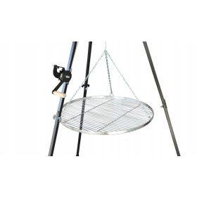    Barbecue da giardino a treppiede alto sopra il fuoco con griglia in acciaio inox con diametro di 60