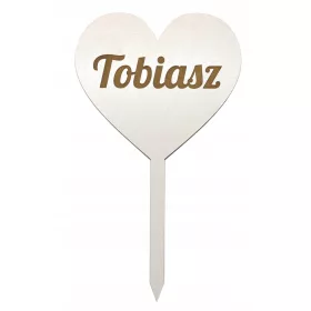    Decorazioni da comunione, nome, cuore su punta da comunione, 35 cm