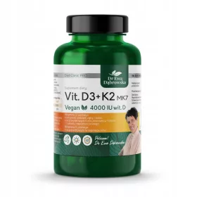   Vitamina D3 + K2 MK7 Vegan 4000 IU di Dr Ewa Dąbrowska, Supplemento per il Benessere Osseo e Cardiovascolare