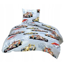    Biancheria da letto per bambini in cotone 160x120 50x70 auto da corsa 238sza
