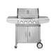  Barbecue a gas da giardino 4+1 17,4 kW griglia in ghisa Teesa BBQ 5001 Master