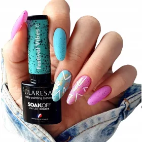  CLARESA FESTIVAL VIBES 6 HYBRID POLISH HYBRID GREEN DOTS