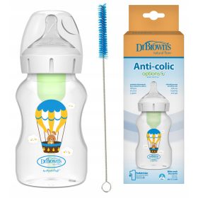   DR. BIBERON BROWN'S 330ML OPZIONI+ CON ciuccio CONIGLIO CON PALLONCINI