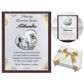    QUADRO SOUVENIR DELLA PRIMA COMUNIONE REGALO PER COMUNIONE CON INCISIONE