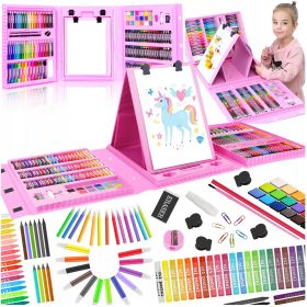    GRANDE SET ARTISTICO PER PITTURA, PENNARELLI, CENCILS, COLORI, BAMBINI, VALIGIA XXL