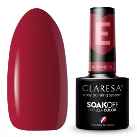  CLARESA KISS ME 6 SMALTO IBRIDO ROSSO SCURO IBRIDO