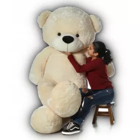  Orsetto mascotte con fiocco PreSton ecru, 200 cm