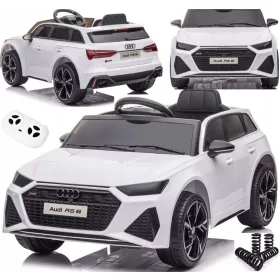   Auto a batteria AUDI RS per bambini 4 x AMORY + PELLE + RUOTE EVA + TELECOMANDO