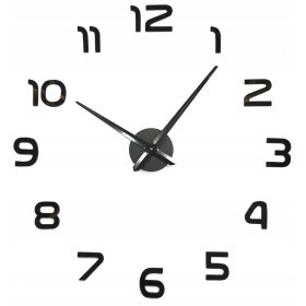  Handloteka nero, orologio da parete argento, 130 cm