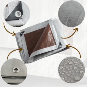 Plandeka Ochronna Wzmocniona UV, Mocna i Wodoodporna 4x8m