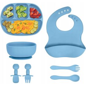    PIATTI IN SILICONE PER NEONATI, BAMBINI PICCOLI, CON VENTOSE, SET GRANDE