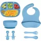  PIATTI IN SILICONE PER NEONATI, BAMBINI PICCOLI, CON VENTOSE, SET GRANDE