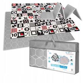    TAPPETINO IN SCHIUMA XXL, GRIGIO PREMIUM, PIEGHEVOLE, DOPPIO LATO, INTERATTIVO, 150x200