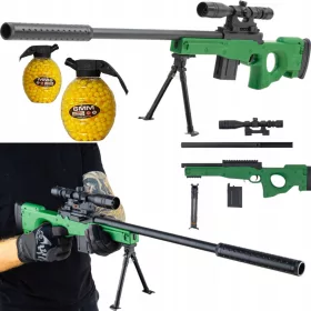    Fucile da cecchino con palline softair IMITAZIONE L96 PORTATA 40M + 800 palline