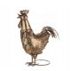  FIGURINA GALLO IN METALLO H44 CM DECORI ORNAMENTI FIGURINE PER GIARDINO VINTAGE