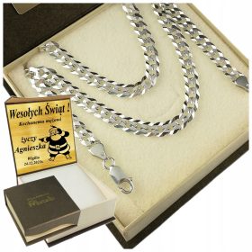    Catena da uomo in Argento 925 DIAMANTE PIENO 5mm Incisione GRATUITA