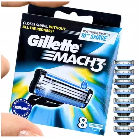    Gillette Mach 3 lame di ricarica per rasoio Mach3 8 pezzi efficienti