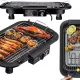 GRIGLIA ELETTRICA DA TAVOLO GRIGLIA PORTATILE REGOLABILE POTENTE