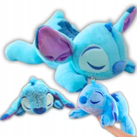   Peluche mascotte Stitch blu da 35 cm sdraiato che dorme adorabile peluche