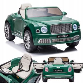   Auto a batteria Bentley Mulsanne verniciata verde per bambini pilota