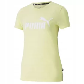  T-shirt PUMA ESSLOGO HEATHER gialla RS