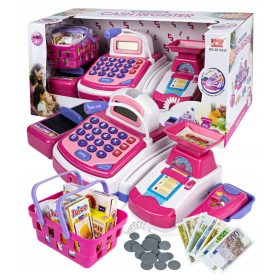  Registratore di cassa Aig per bambini + accessori rosa