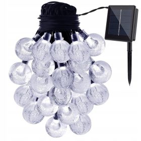    GHIRLANDA SOLARE DA GIARDINO 32M LAMPADINE 300LED BIANCO FREDDO BALCONE TERRAZZO