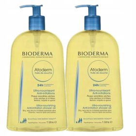   Set 2x Olio Doccia Nutriente BIODERMA Atoderm per Pelle Molto Secca, 2000 ml