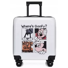    VALIGIA DA VIAGGIO PER BAMBINI GOOFY MICKEY MOUSE COMBINA 4 RUOTE