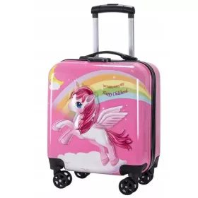    UNICORNO UNICORNO 3D VALIGIA PER BAMBINI COMBINAZIONE BAMBINI 4 RUOTE DA VIAGGIO