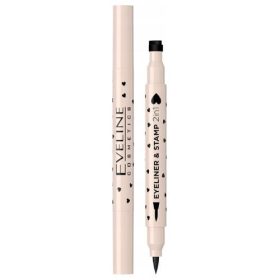  Eyeliner Eveline Cosmetics con timbro n. 01 - Cuore