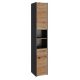  Mensola VMP MOBILE BAGNO 30 cm LIBRERIA A COLONNA 30 cm x 170 cm x 30 cm antracite, rovere artigianale