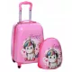 SET BAMBINO VALIGIA UNICORNO ZAINO A 4 RUOTE