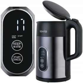    Bollitore elettrico senza filo LOVIO Bollitore elettrico senza filo in acciaio LVSEK001 2200 W 1,5 l nero