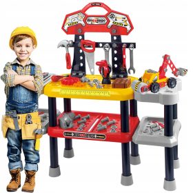    Banco da lavoro per officina fai da te + Strumenti 121 Elementi + Auto
